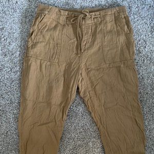 Old Navy Linen Blend Cropped Joggers
